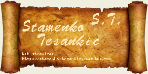 Stamenko Tešankić vizit kartica